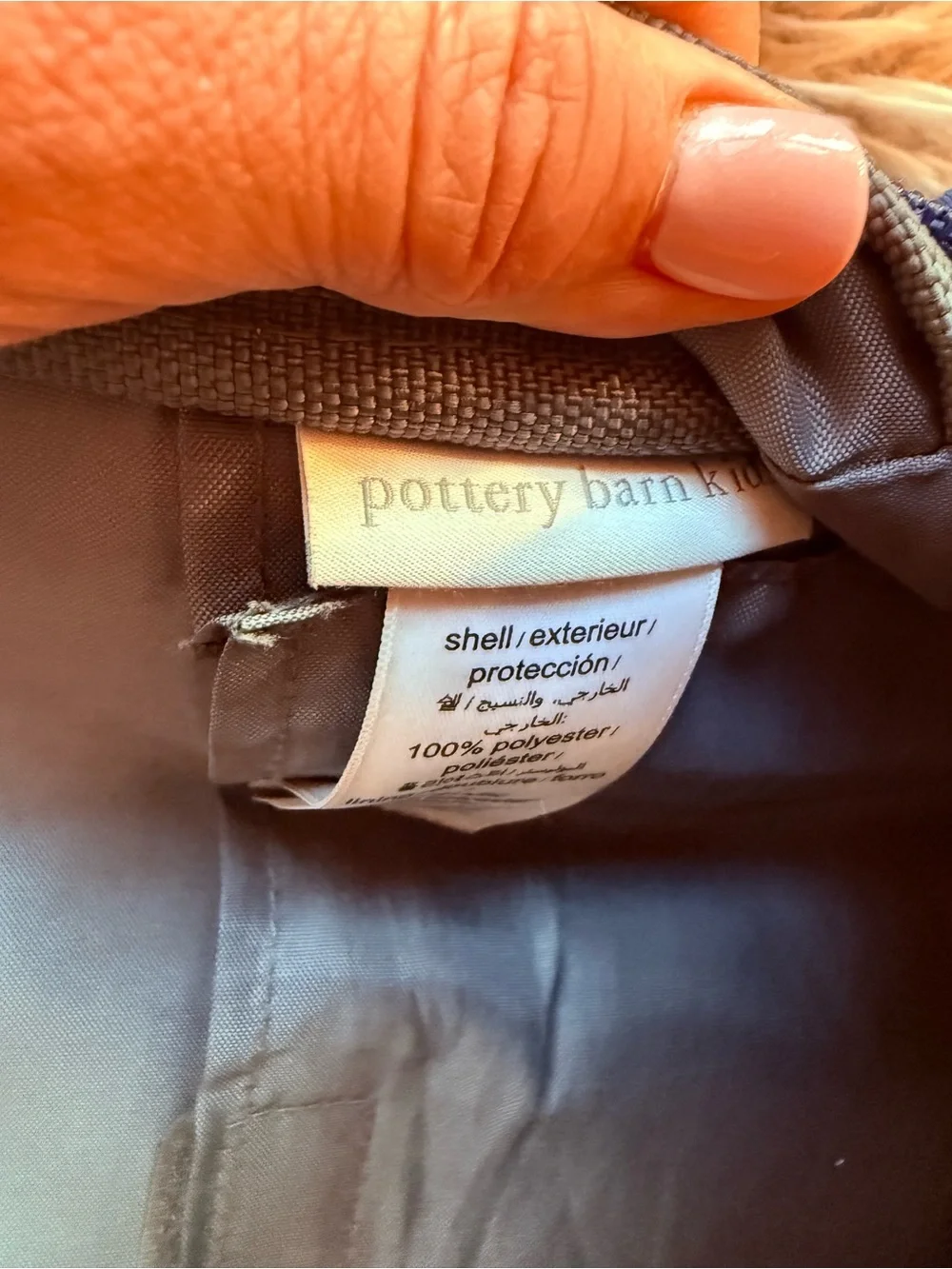 Pottery Barn Glow-in-the-Dark Dino Bones Navy Mackenzie Small Backpack